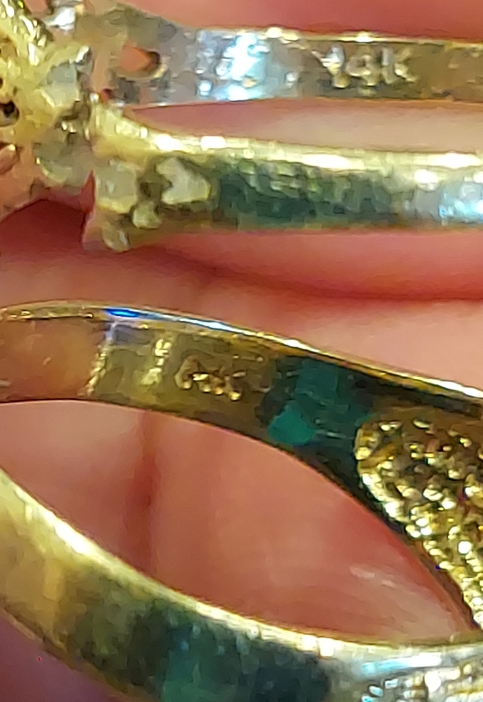 FINALPRICE🔥2ring's Yellow Gold 🤷14k yellow Gold both are BROKEN need to fixed - Picture 5 of 17